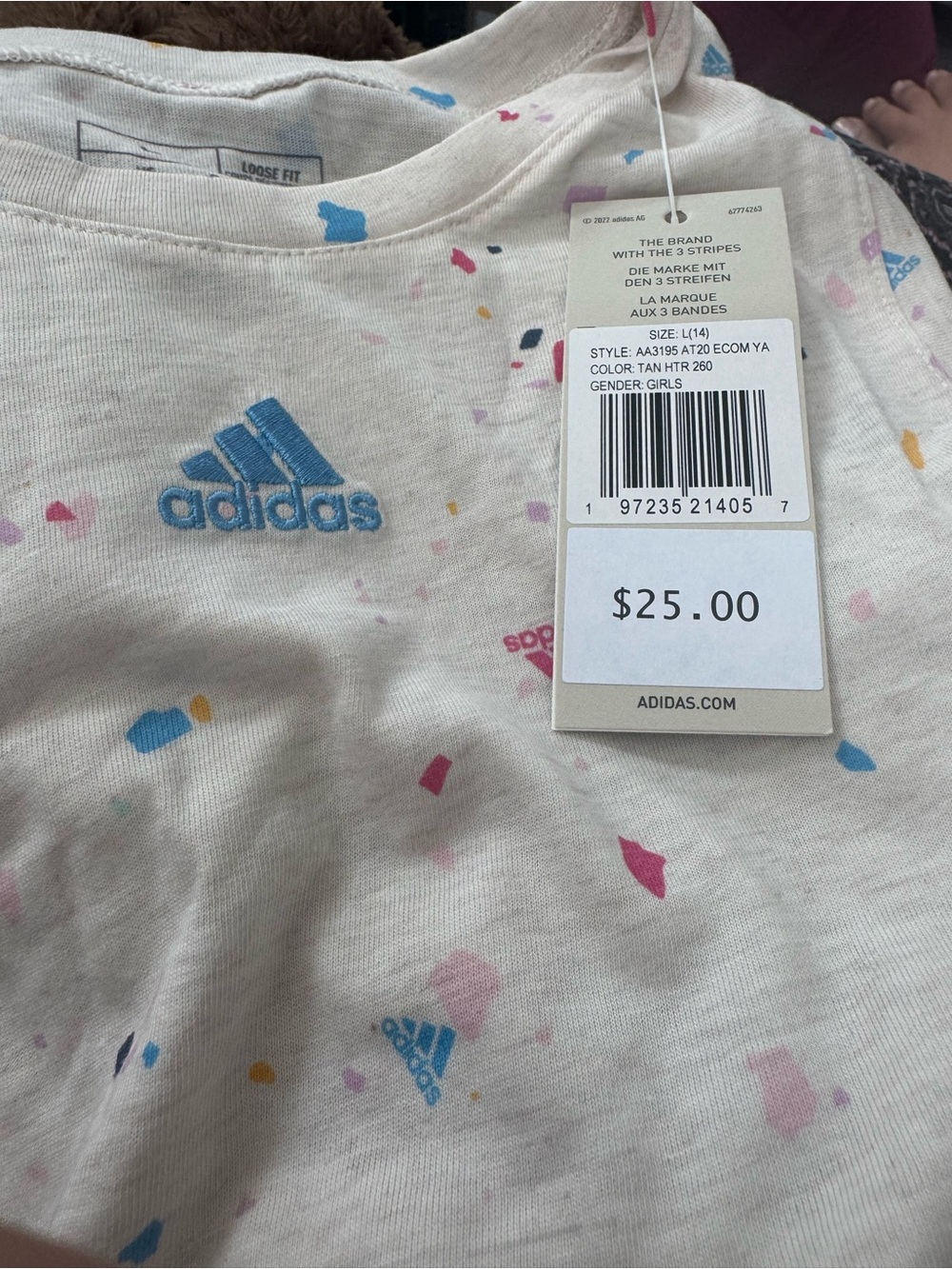 Adidas Girls sleeveless muscle tank top 14 large